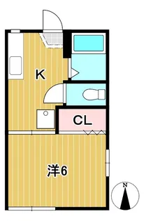 くがやコーポE【1階】の間取り