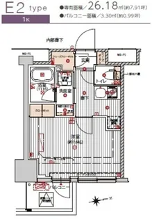 プレシャスハーモニー八王子【6階】の間取り