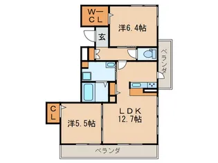 La Casa Felice 宝生ヶ丘【2階】の間取り