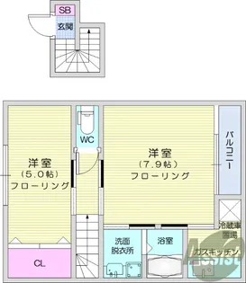 プランドール木ノ下【2階】の間取り
