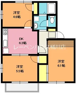 小沢ハイツC【1階】の間取り