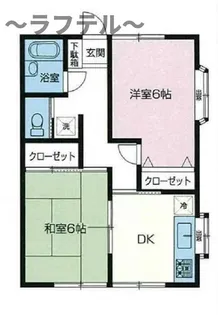 すすき野ハイツ第二★【1階】の間取り