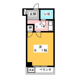 魚喜ビル【3階】の間取り