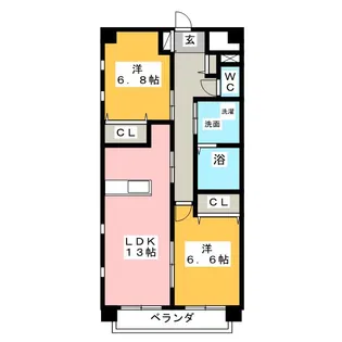 マイソング【3階】の間取り