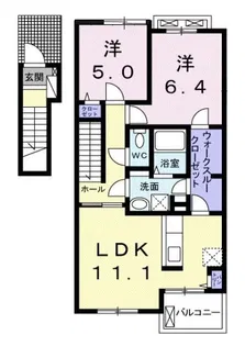コンフォールつかさ C【2階】の間取り