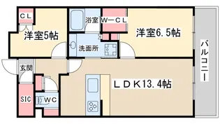 ザ・パークハビオ天満橋【14階】の間取り