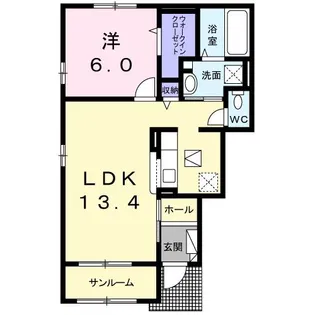 グラシア【1階】の間取り