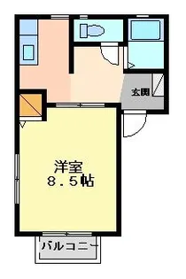 ディアスウチカワ2【1階】の間取り