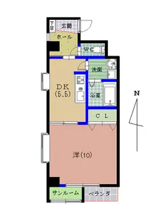 カスティージョ二の宮【3階】の間取り