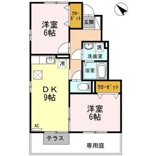 アクエリアス【1階】の間取り