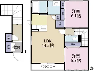 サニータイムII【2階】の間取り