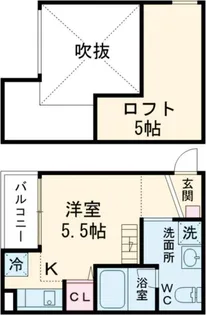 ドメーヌ堺【2階】の間取り