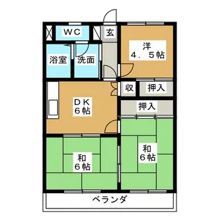 グランドハイツ森山【3階】の間取り