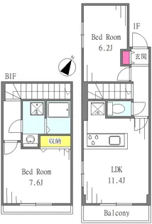 LAPiS西新宿五丁目の間取り