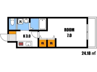 広島県広島市安佐南区大塚西3【アパート】の間取り