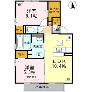 セジュールTI【1階】の間取り