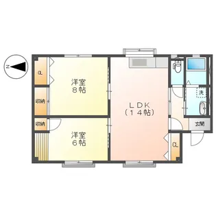 原島コーポ【2階】の間取り
