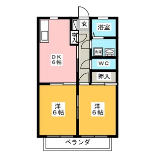バリュージュ木村【2階】の間取り