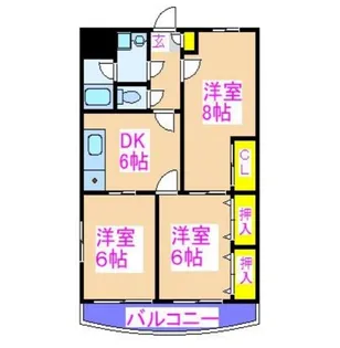 サンクレール住吉【2階】の間取り