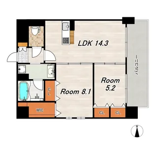 ピアヌーラ柳馬場【7階】の間取り