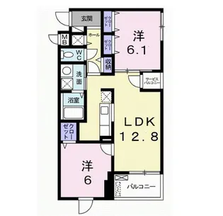 コスモグランデ【1階】の間取り