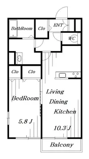 ウィンドテラスみどり台【1階】の間取り