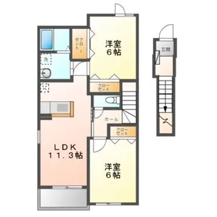 ヴァン・セゾニエ II【2階】の間取り