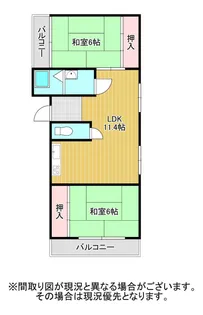 Esplanade中田本町【2階】の間取り