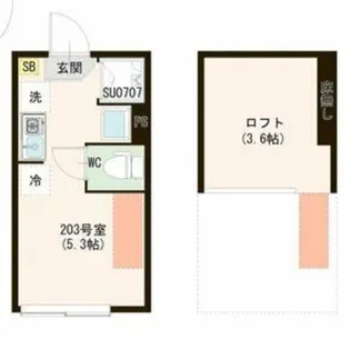 ハーモニーテラス上井草V【2階】の間取り