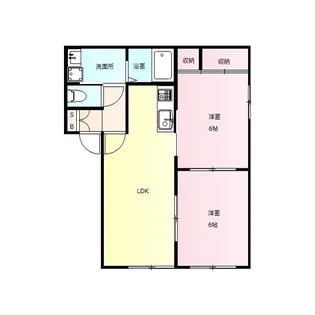 ヴィルヌーブ A【2階】の間取り