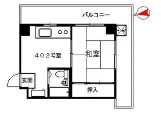 川口ビル【4階】の間取り