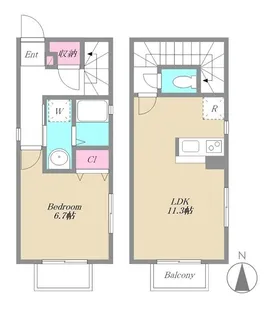 Amour Foret【1階】の間取り