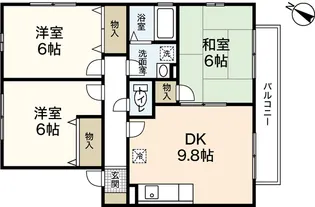 ヒルサイドテラスD棟【2階】の間取り