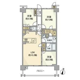 アネシア生田月見台【2階】の間取り