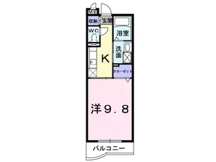 アッソレート・ポストII【1階】の間取り