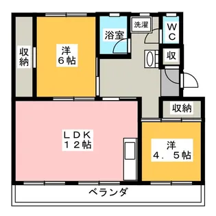 コーポラス三輪【2階】の間取り