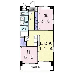 ローズ ライン【3階】の間取り