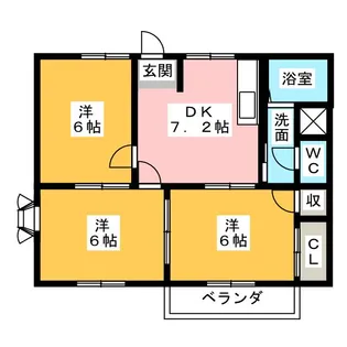 グリーンハイツB【2階】の間取り