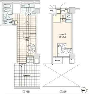 東京都港区芝3【マンション】の間取り
