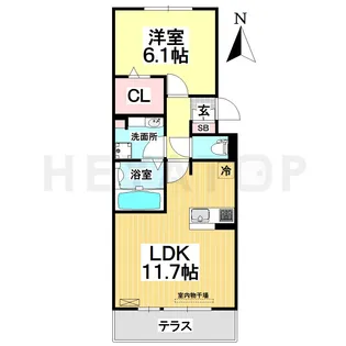 愛知県名古屋市熱田区一番2【アパート】の間取り