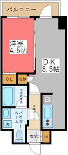 東京都渋谷区幡ヶ谷2【マンション】の間取り