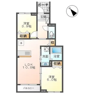 パールハイム【1階】の間取り