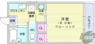 CHハッピーハイツ【1階】の間取り