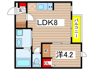 Long Hills本千葉【2階】の間取り