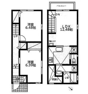 神奈川県横浜市港北区大曽根台【一戸建】の間取り