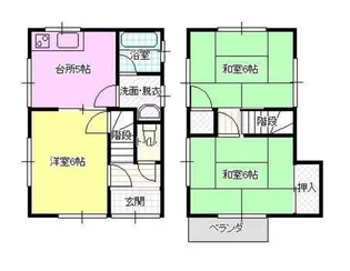 岡山県岡山市中区倉田【一戸建】の間取り