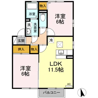 リジェール A【2階】の間取り