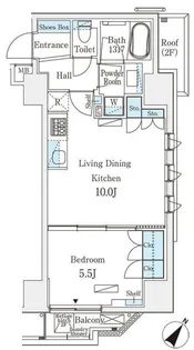 グレイスコート岩本町(旧:ベルファース岩本町)【6階】の間取り