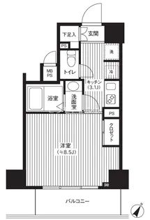 カスタリア初台【12階】の間取り
