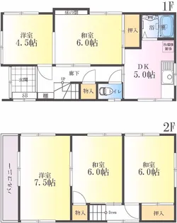 神奈川県川崎市川崎区大島2【一戸建】の間取り